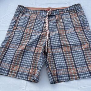 Izod Plaid Swimming Trunks Size XL